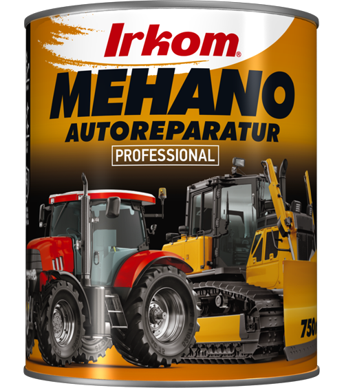 MEHANO boja se koristi kao završna boja u sistemu za repariranje putničkih automobila, kamiona, traktora i drugih metalnih površina u metalnoj industriji. Pripada grupi proizvoda najvišeg kvaliteta. Film se odlikuje visokim sjajem i pokrivnom moći, izvanrednim razlivanjem i mehaničkim svojstvima: tvrdoćom, elastičnošću, prijanjanjem i otpornošću na atmosferilije u svim klimatskim uslovima primene.